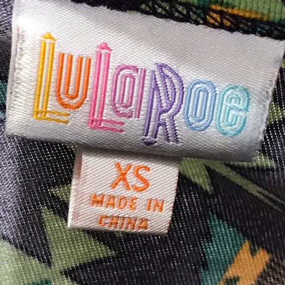 LulaRoe Carly Southwestern Pattern Dress, Green - Picture 4 of 7